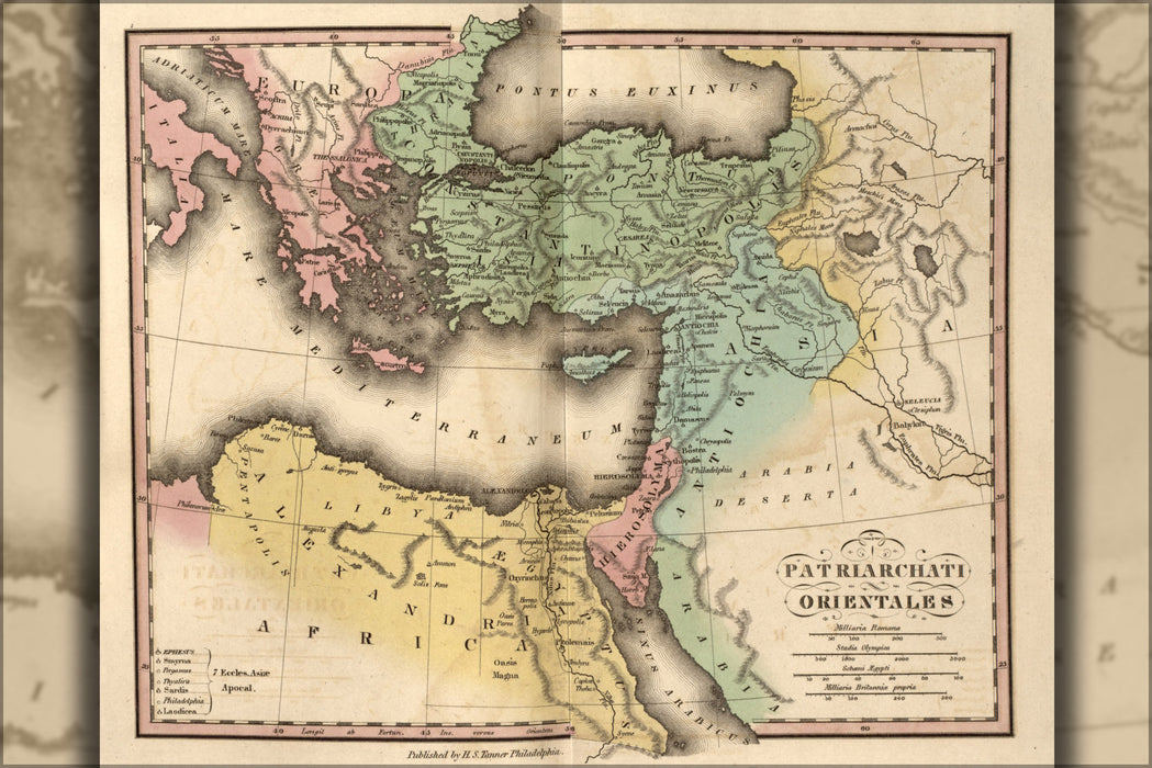 Poster, Many Sizes Available; Map Of Ancient Greece Turkey Israel Egypt 1826