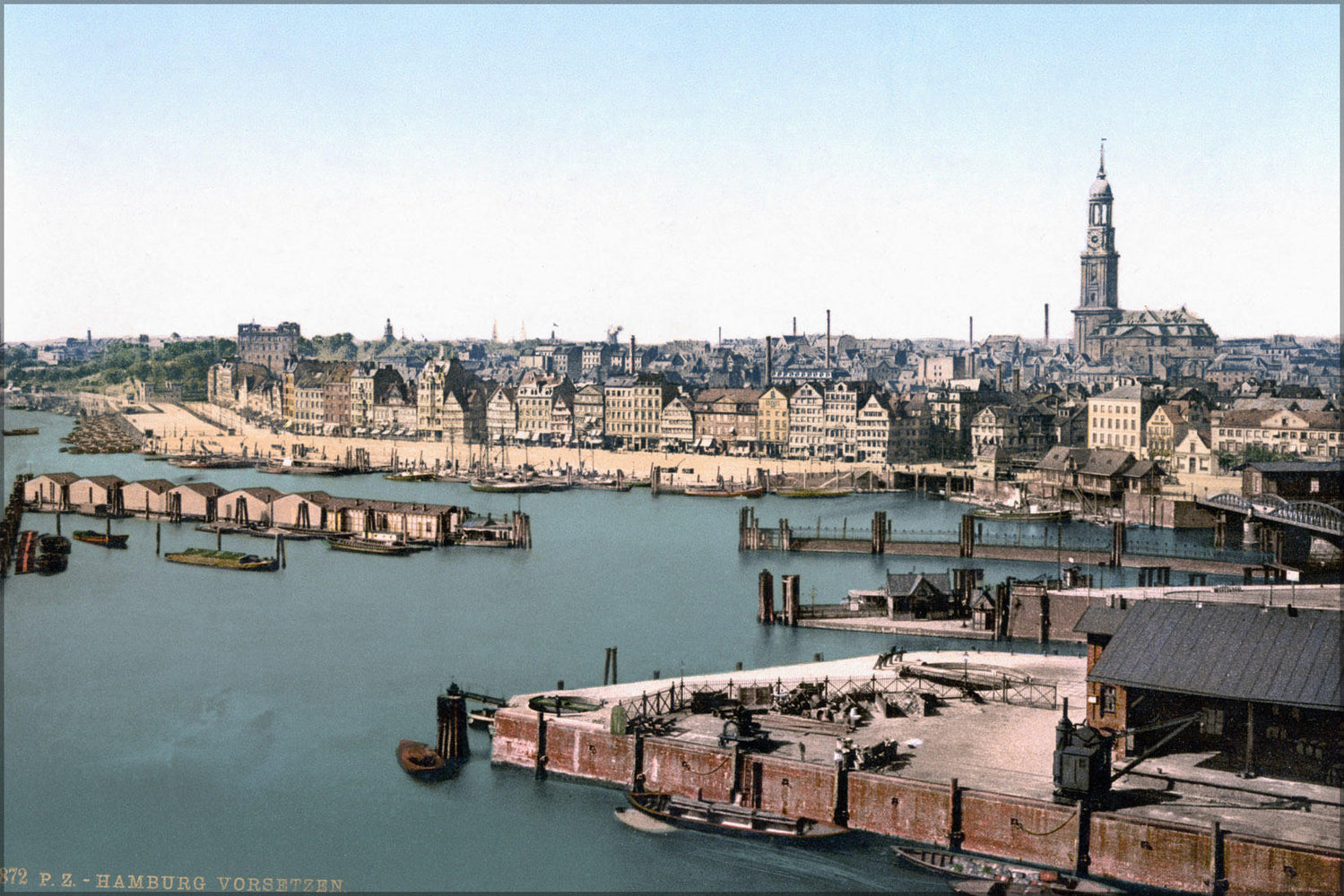 Poster, Many Sizes Available; Hamburg From The Watch Tower, Germany 1890 Photochrom