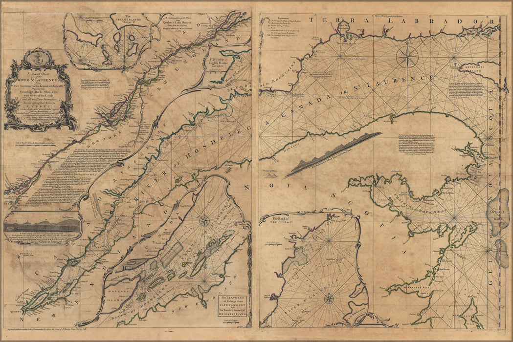 Poster, Many Sizes Available; Map Of Saint Lawrence River 1768 St. Lawrence