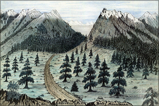 Poster, Many Sizes Available; Rocky Mountains Cherokee Trail Near Fort Collins, Colorado, From A Sketch Taken 7 June 1859