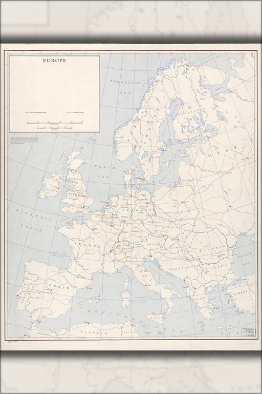 Poster, Many Sizes Available; Cia Map Of Europe 1960