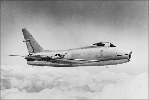 Poster, Many Sizes Available; Navy North American Fj-4 Fury In Flight, Circa 1957