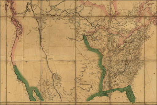 Poster, Many Sizes Available; Map Of Interior Of United States Of America 1802