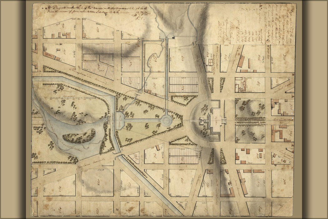 Poster, Many Sizes Available; Map Of Area Around Capitol Washington D.C. 1815