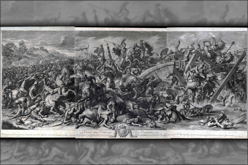 Poster, Many Sizes Available; Roman Empire Army Battle At The Milvian Bridge By Charles Le Brun C1666 P1