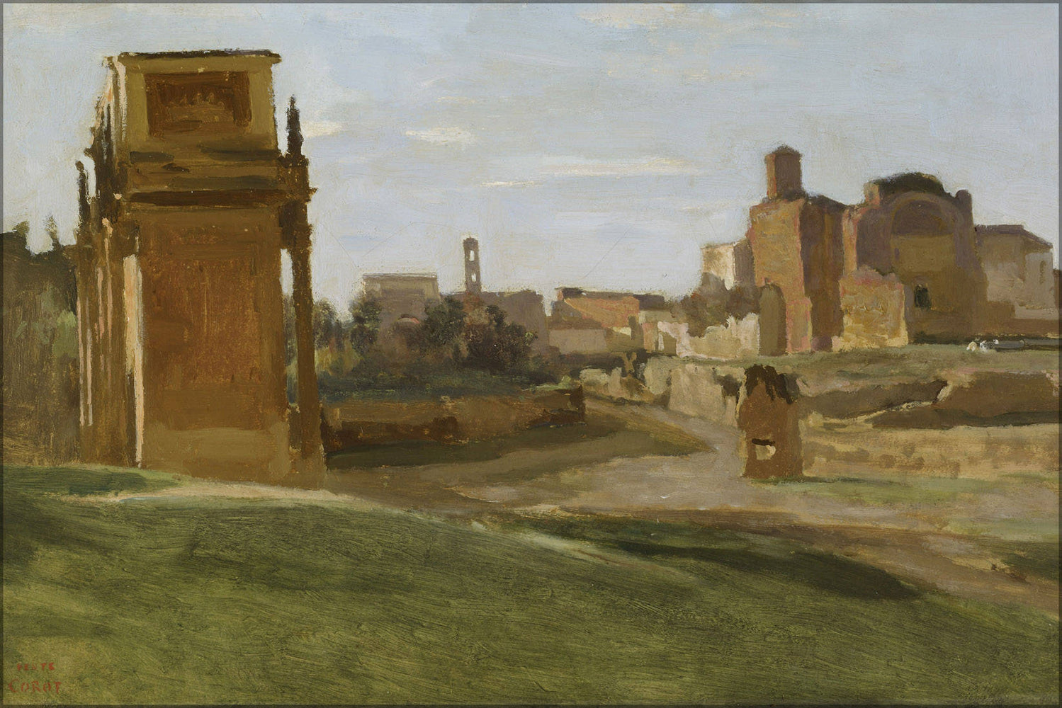 Poster, Many Sizes Available; Jean Baptiste Camille Corot L&#39;Arc De Constantin Et Le Forum