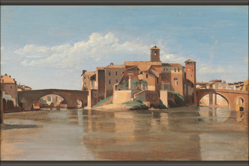 Poster, Many Sizes Available; Jean Baptiste Camille Corot L&#39;Ile Et Le Pont De San Bartolomeo, Rome 1825 28