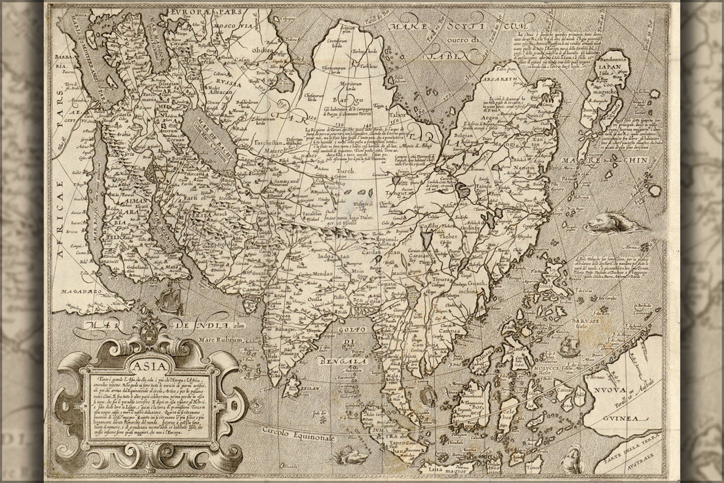 Poster, Many Sizes Available; Map Of Asia 1602