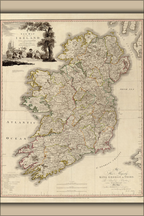 Poster, Many Sizes Available; Map Of Ireland 1797