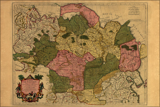 Poster, Many Sizes Available; Map Of Siberia Russia 1706