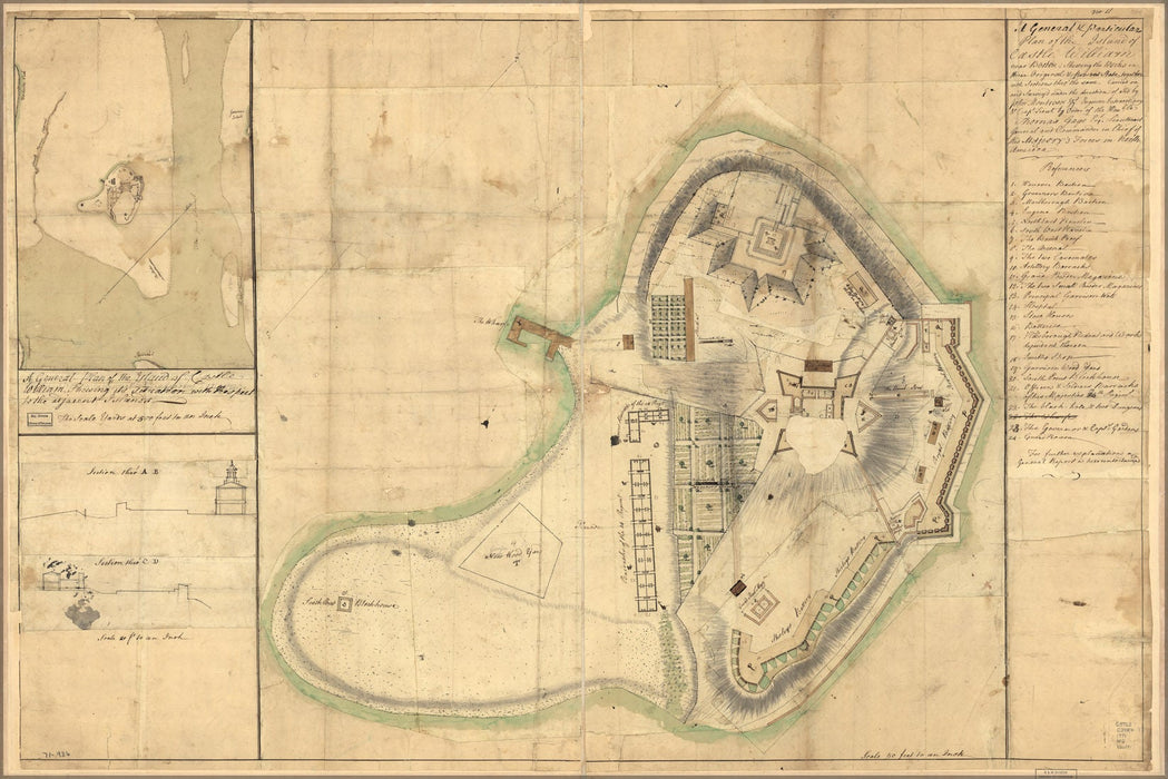 Poster, Many Sizes Available; Map Of Island Of Castle William Near Boston 1771