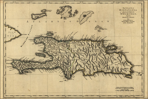 Poster, Many Sizes Available; Map Of Island Of Hispaniola 1768