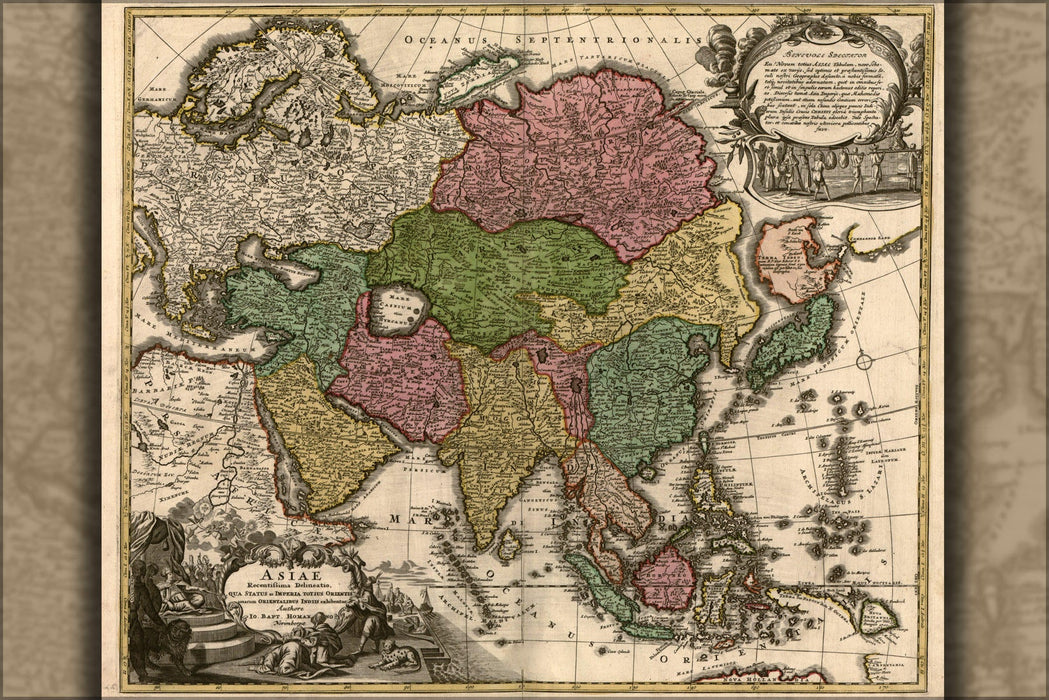 Poster, Many Sizes Available; Map Of Asia Ca.1700