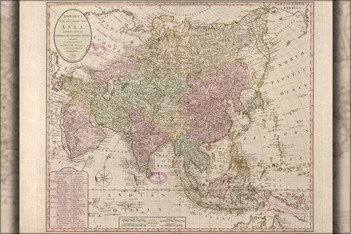 Poster, Many Sizes Available; Map Of Asia; India China Japan Russia Arabia 1791