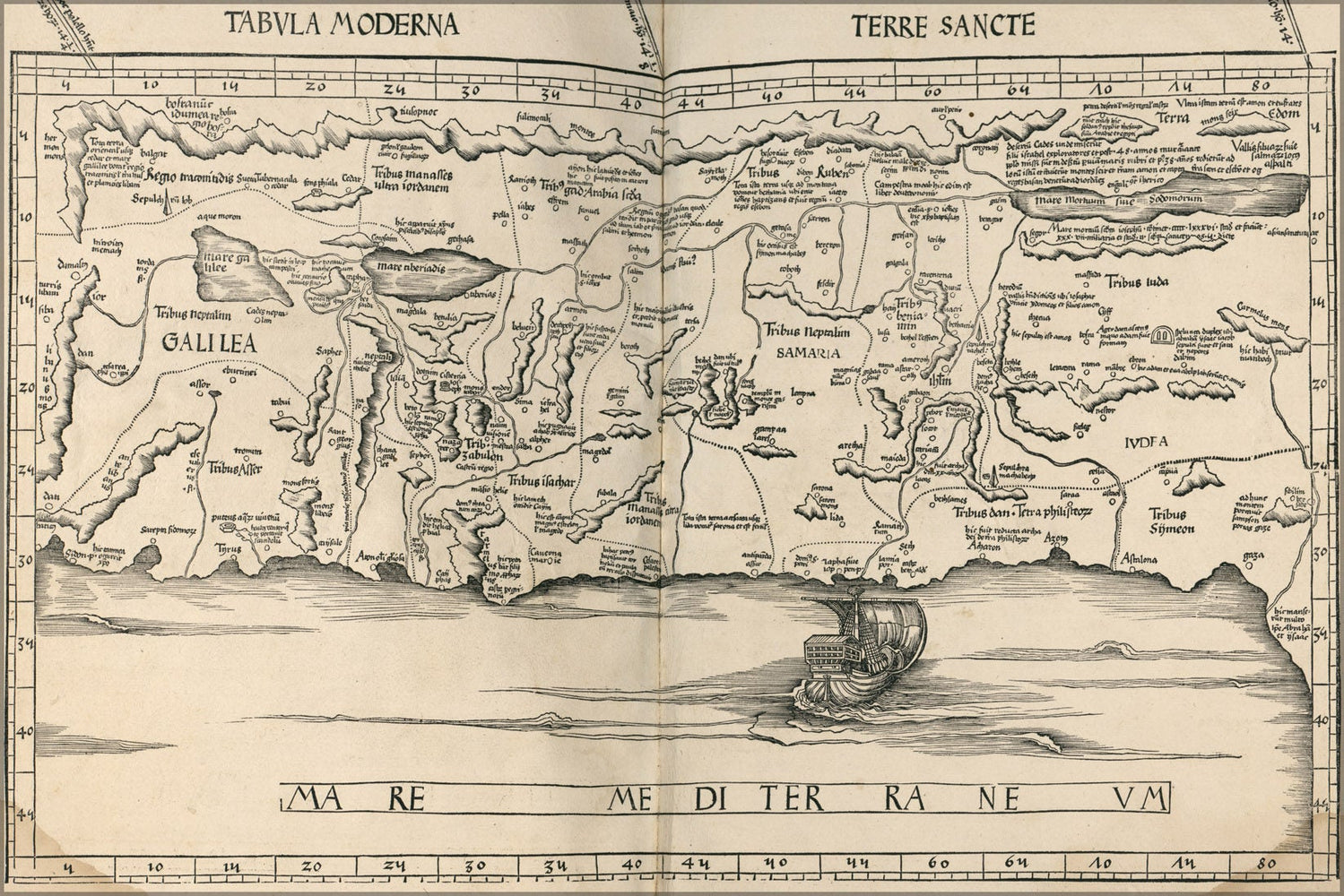 Poster, Many Sizes Available; Map Of Israel 1513