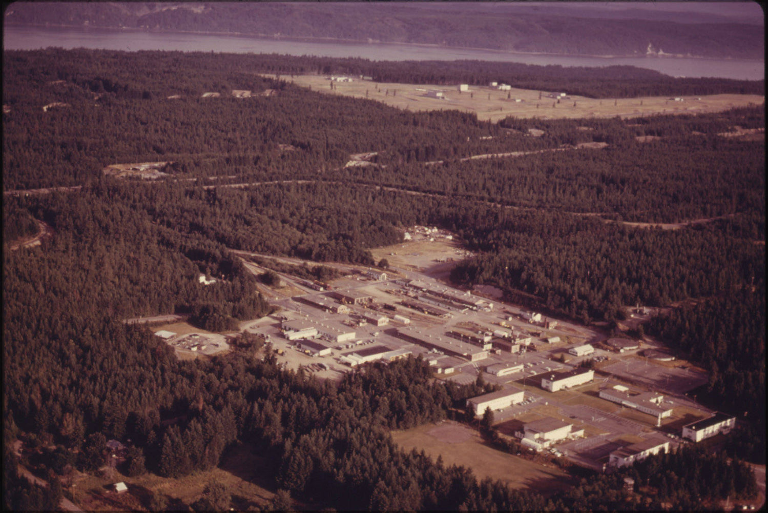 Poster, Many Sizes Available; Aerial View Looking West Across The Navy&#39;S Bangor Annex The Annex Administrative Complex Is Seen In The Foregr