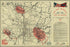 Poster, Many Sizes Available; Map Of Atlanta Civil War Battles Of 1864 Pub 1964