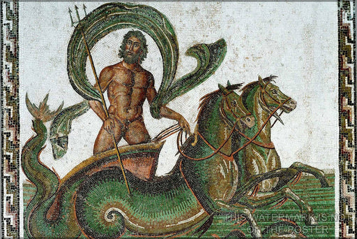 Poster, Many Sizes Available; Neptune  Drawn By Hippocamps (250 Ad Poseidon