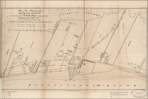 Poster, Many Sizes Available; Map Of Attack By Andrew Jackson War Of 1812