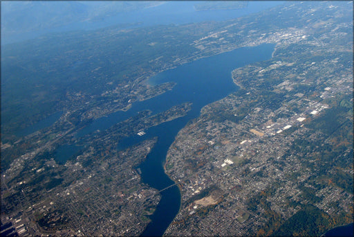 Poster, Many Sizes Available; Aerial View Of Dyes Inlet And Bremerton Facing Northwest