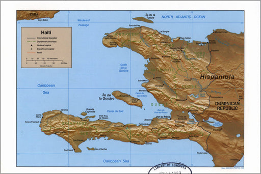 Poster, Many Sizes Available; Cia Map Of Haiti 1999