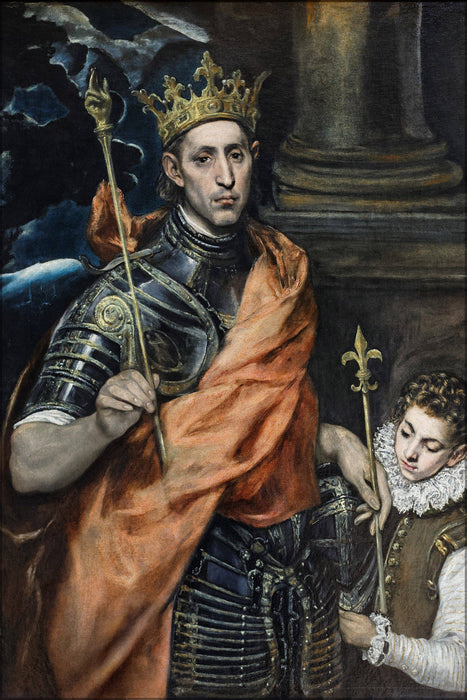 Poster, Many Sizes Available; Saint Louis, King Of France, And A Page By El Greco 1585