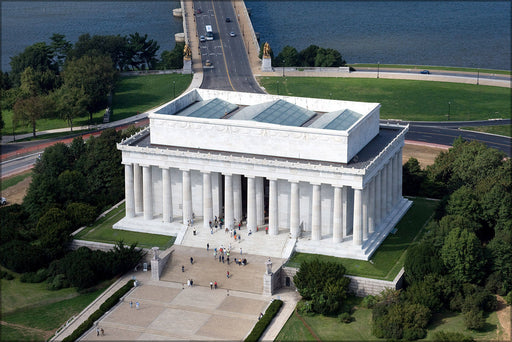 Poster, Many Sizes Available; Aerial View Of Lincoln Memorial East Side