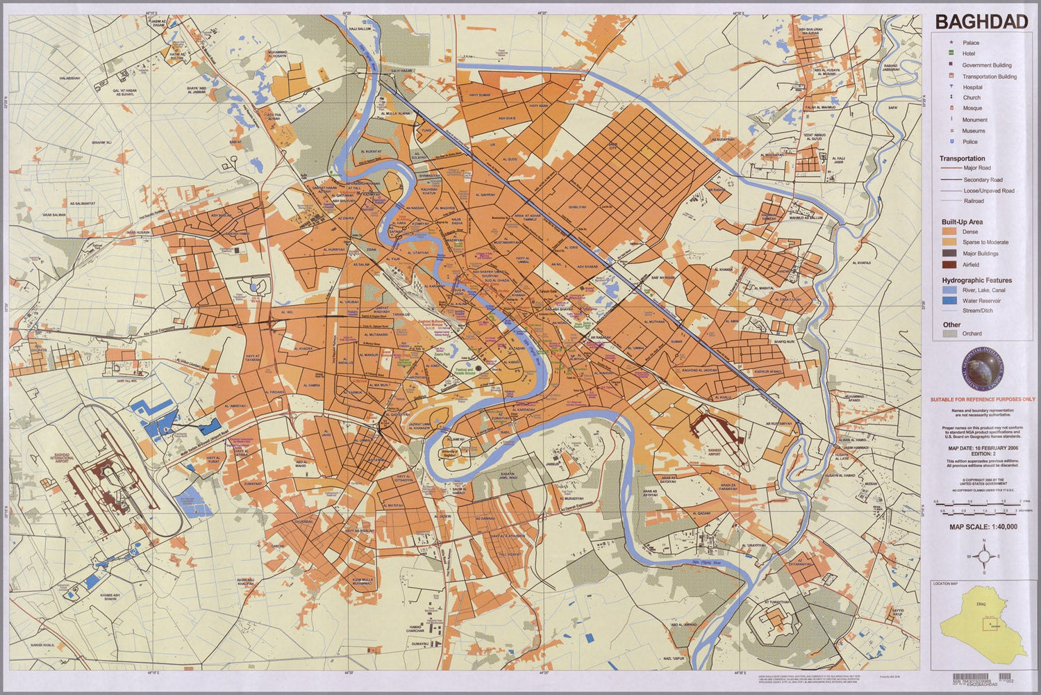 Poster, Many Sizes Available; Map Of Baghdad Iraq 2006