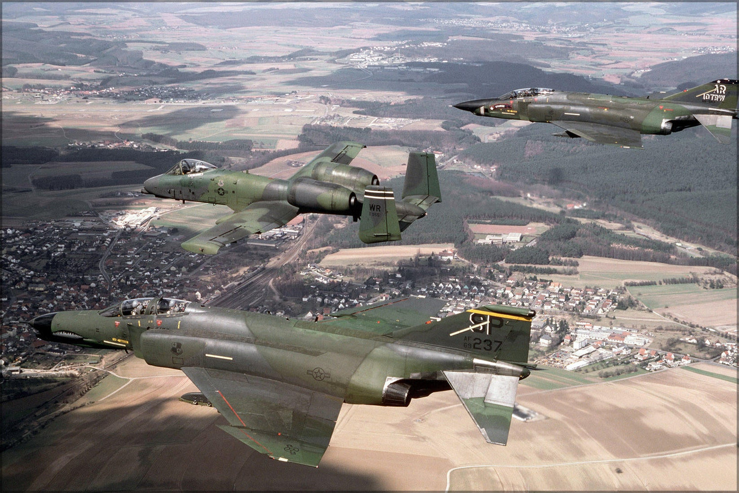 Poster, Many Sizes Available; F-4G Phantom Ii F-4, A-10A Thunderbolt Ii A-10 Warthog 1987