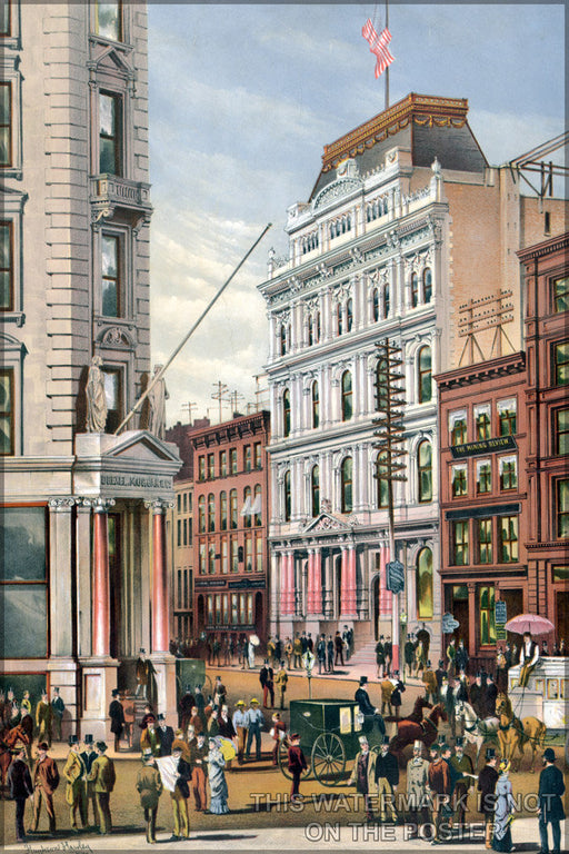 Poster, Many Sizes Available; New York Stock Exchange In 1882 By American Illustrator And Scenic Artist Hughson Hawley