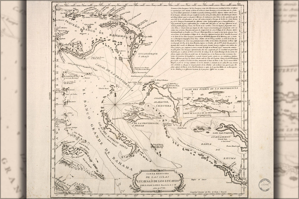 Poster, Many Sizes Available; Map Of Bahamas Bahama Islands 1782