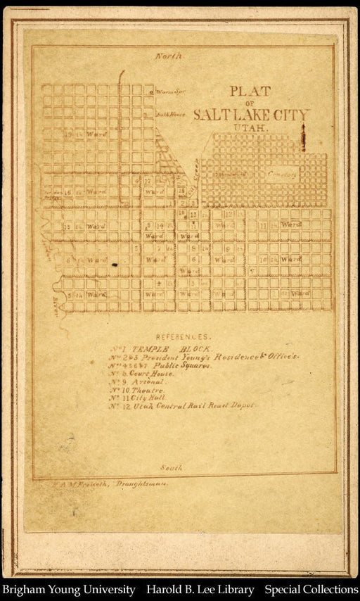 Poster, Many Sizes Available; Salt Lake City Plan, Circa 1870S