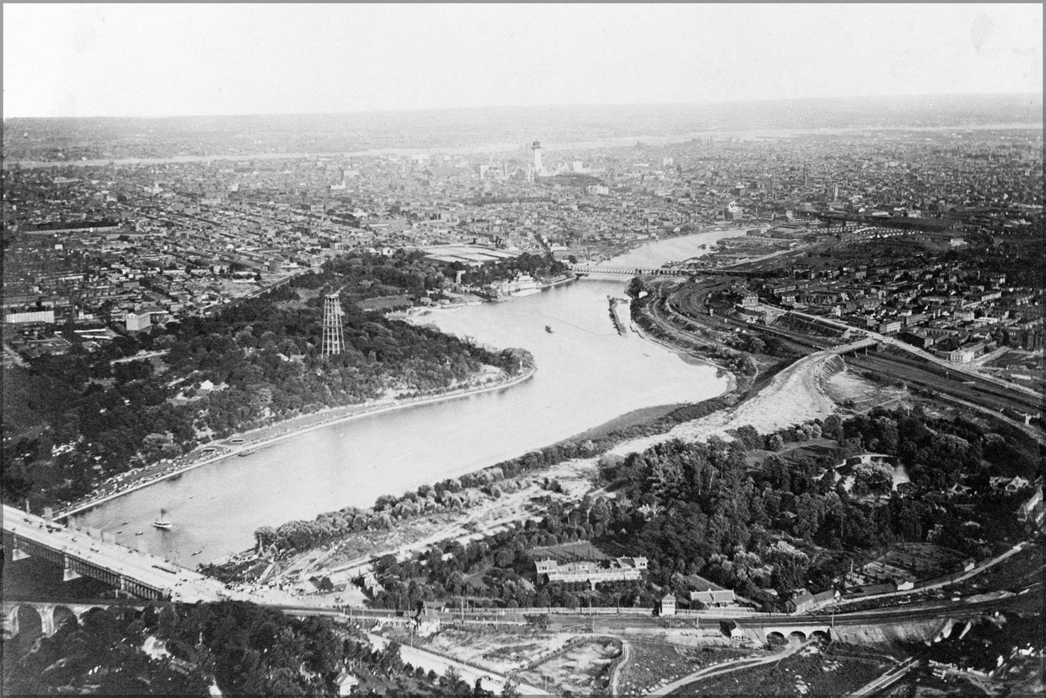 Poster, Many Sizes Available; Aerial View Of Philadelphia