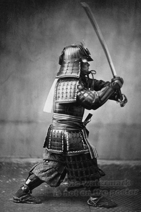 Poster, Many Sizes Available; Samurai With Sword, Ca. 1860