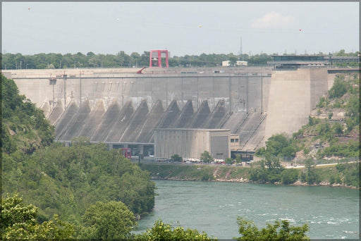 Poster, Many Sizes Available; Niagra Falls Hydroelectric Power Dam At The Robert Moses Generating Facility, Lewiston, New York