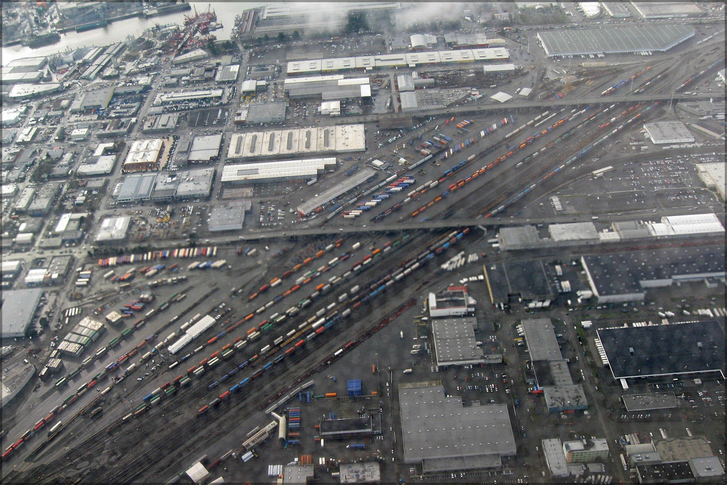 Poster, Many Sizes Available; Aerial View Of Railroads In Seattle