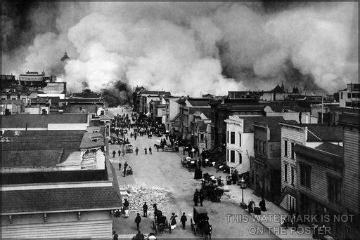 Poster, Many Sizes Available; San Francisco Earthquake Fire Of 1906