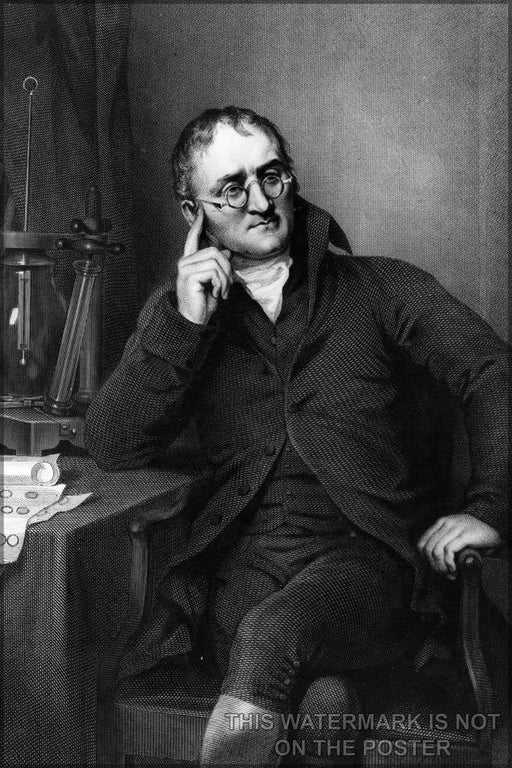 Poster, Many Sizes Available; John Dalton C1895 Chemistry Atomic Theory Color Blindness