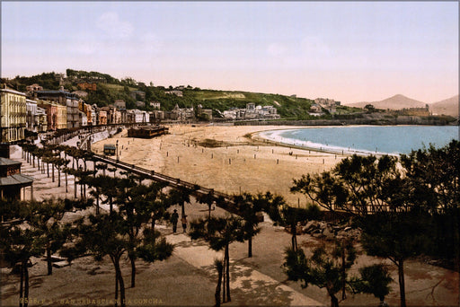 Poster, Many Sizes Available; San Sebastian, La Concha 1890 Photochrom