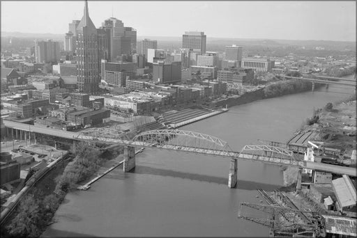 Poster, Many Sizes Available; Aerial View Of Shelby Street Bridge 01