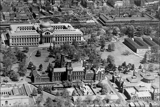 Poster, Many Sizes Available; Aerial View Of Smithsonian Institution Building And Natural History Building