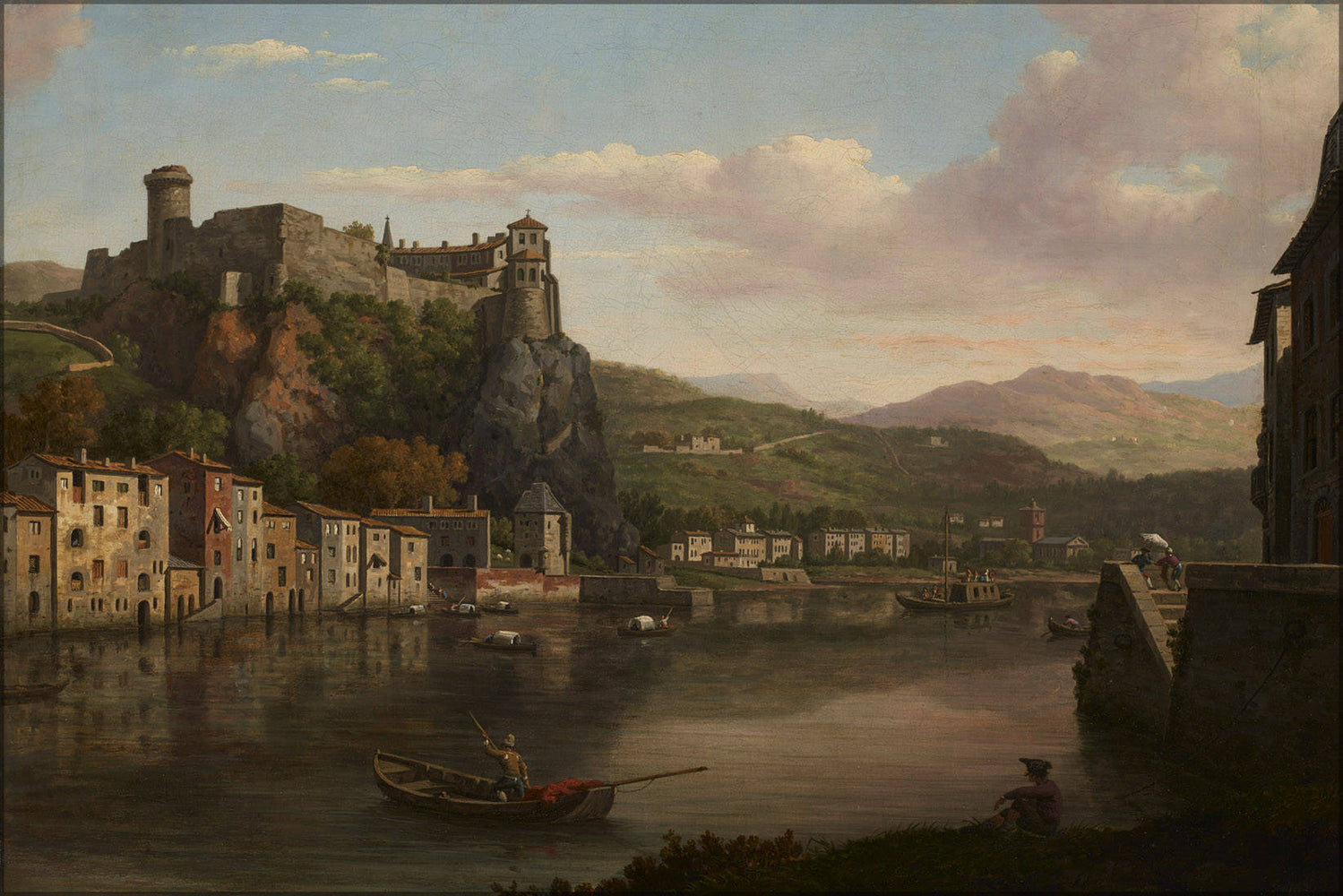 Poster, Many Sizes Available; Saone And Chateau Pierre-Scize, Lyon, France By William Marlow