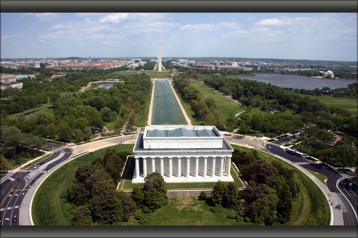 Poster, Many Sizes Available; Aerial View Of The Lincoln Memorial