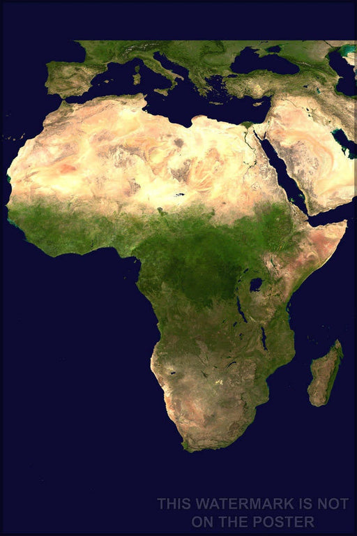 Poster, Many Sizes Available; Satellite Photo Of Africa