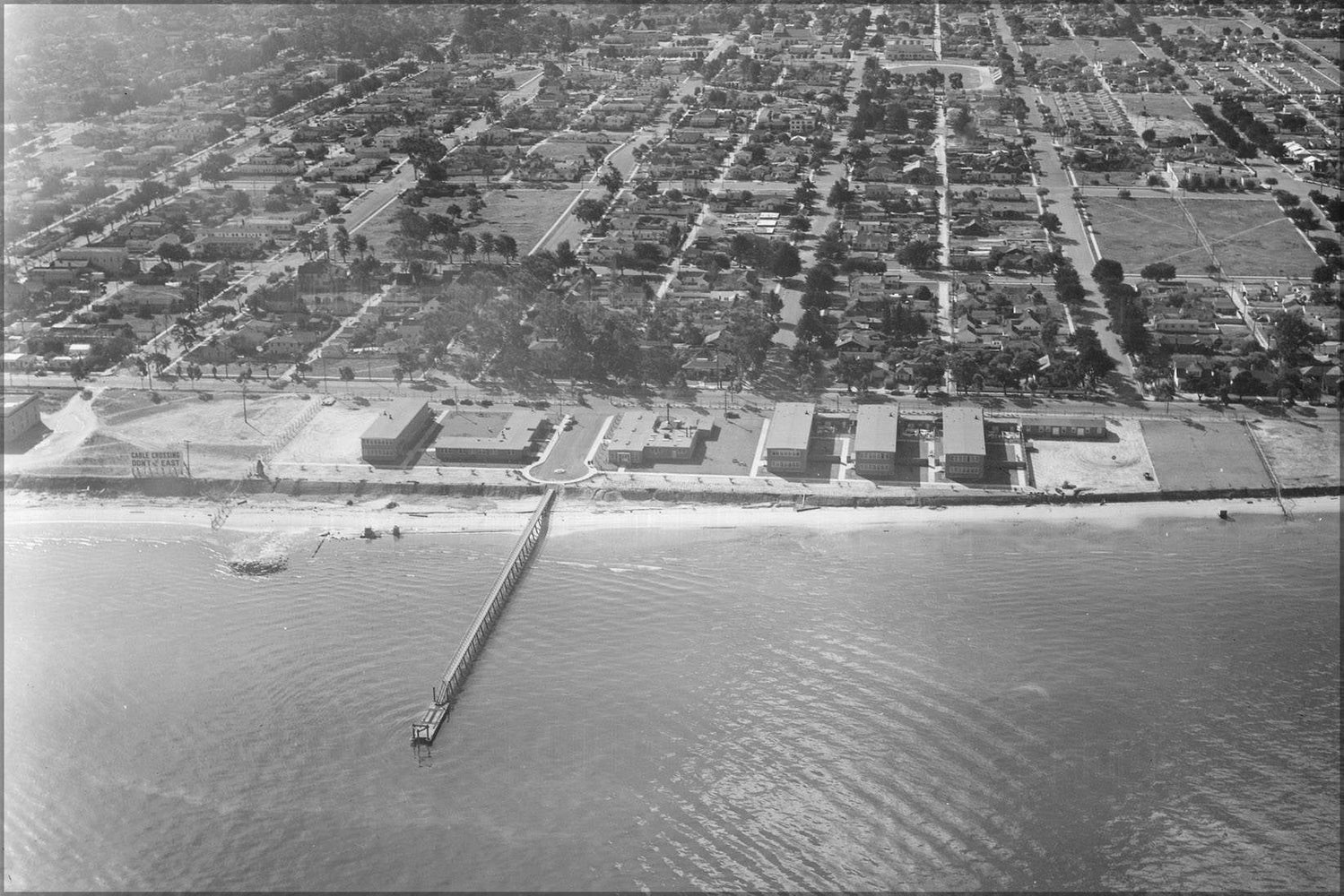 Poster, Many Sizes Available; Aerial View Of Waves Quarters Looking South, Coronado, California. Altitude 700 Feet. Nara 295620