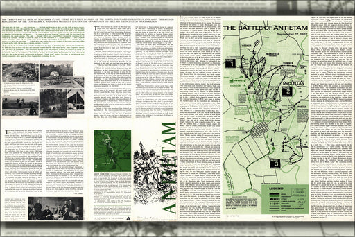 Poster, Many Sizes Available; Map Of Battle Of Antietam, Sept 17, 1862 National Park Service 1968