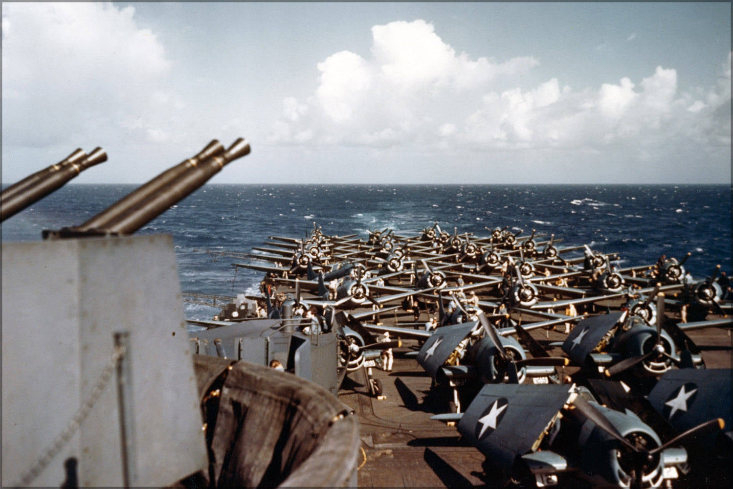 Poster, Many Sizes Available; F6F-3 Hellcat Sbd-4 Dauntless Aboard Uss Essex Cv-9 1943