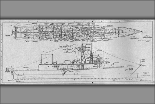 Poster, Many Sizes Available; Schematic Uss Rodney M. Davis (Ffg-60)