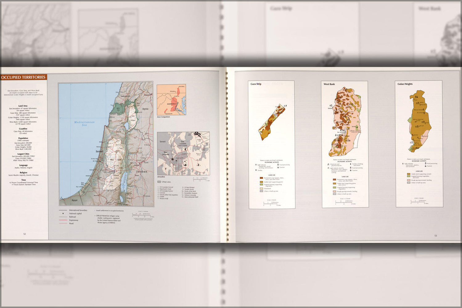 Poster, Many Sizes Available; Cia Map Of Israel Occupied Territories West Bank Gaza Strip Golan Heights