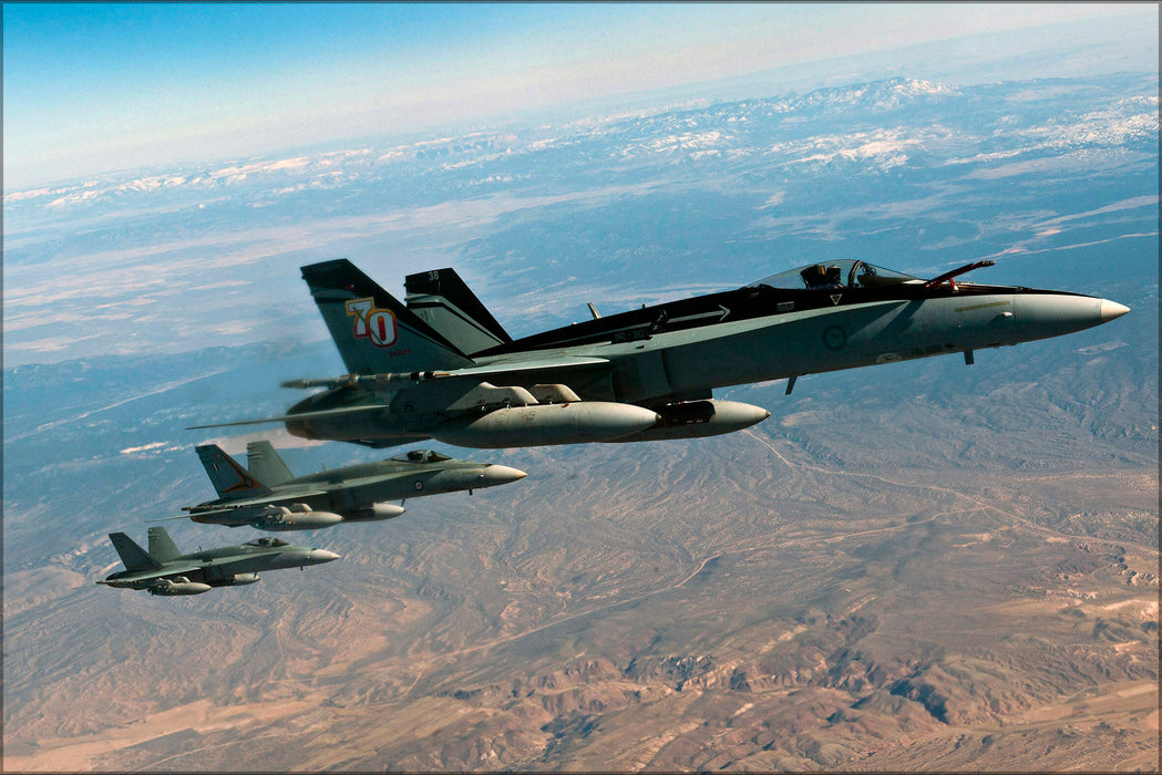 Poster, Many Sizes Available; Fa-18 Hornets Royal Australian Air Force F-18